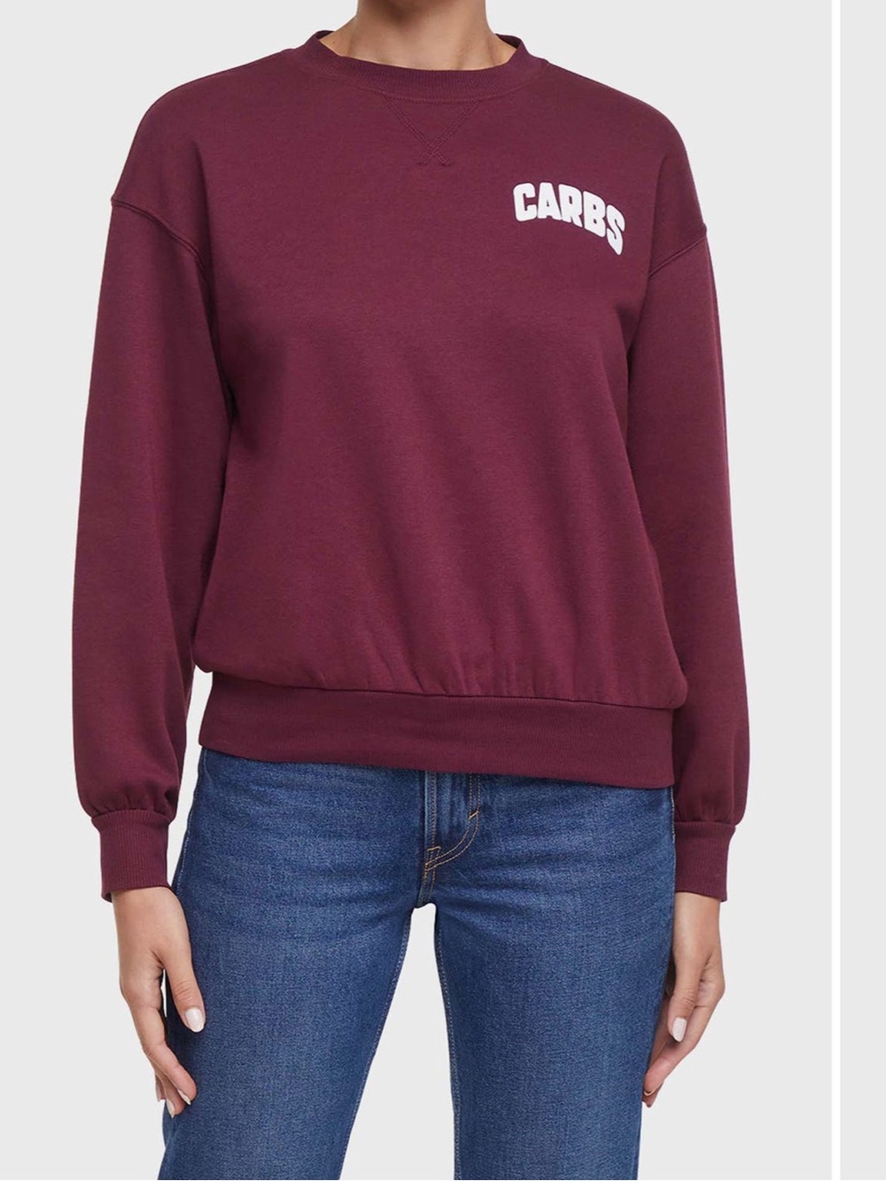 Wildfox Maroon “Carbs Charlie” Crewneck Sweatshirt - Size M